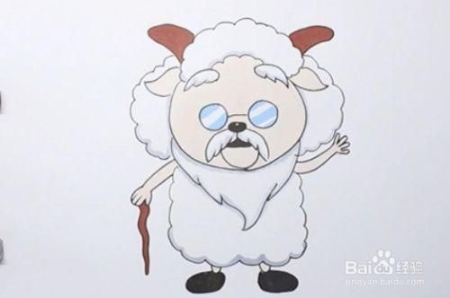 慢羊羊简笔画彩色(慢羊羊简笔画偷看)-第1张图片-