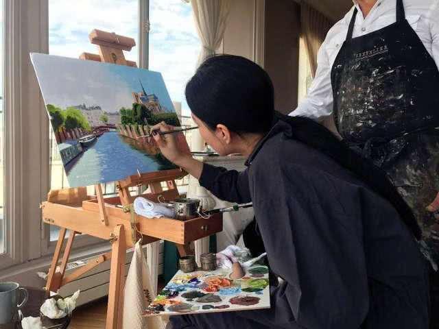 看到才貌双全张馨予的画作，都感叹她可以去当画家了