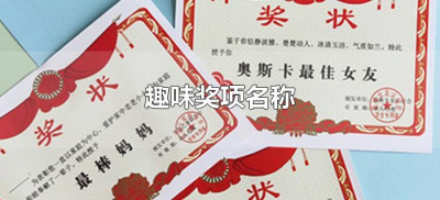 ​趣味奖项名称（有趣创意奖状名称大全）